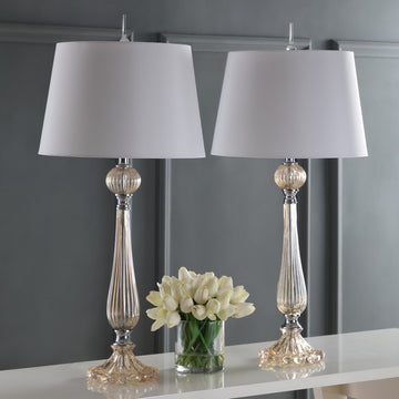 Chloe 32.5" Glass LED Table Lamp - JONATHAN Y